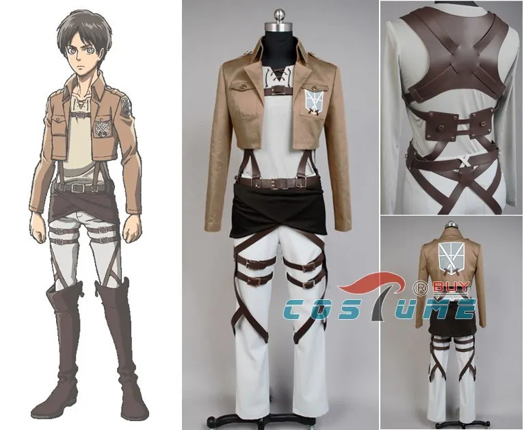 

Shingeki no Kyojin Attack on Titan Eren Jaeger Cosplay Costume Uniform