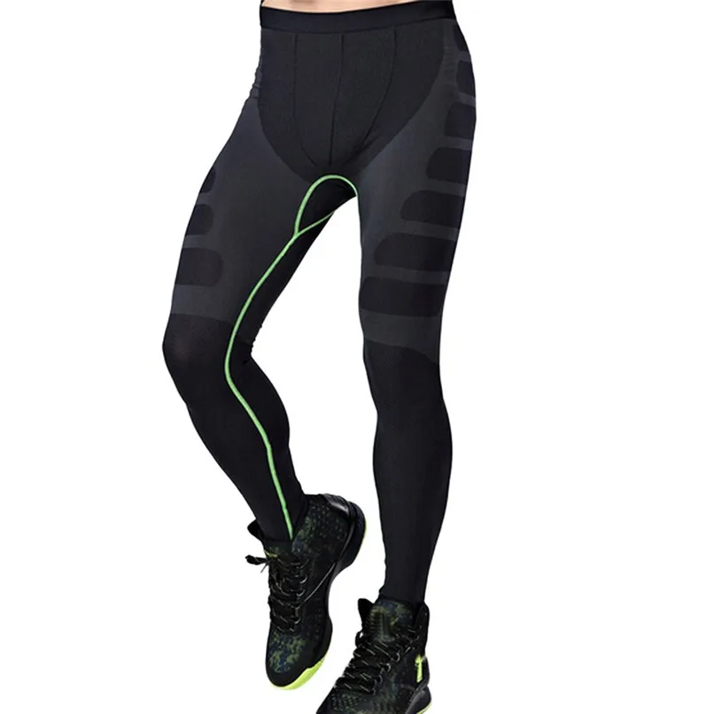 

Men Yoga Pants Running Sports Compression Tights Underwear Fitness Gym Jogging Basketball Training Pant Quick Dry #F40ST20