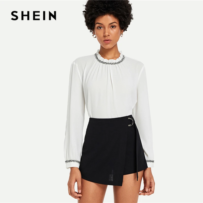 SHEIN Элегантные Летние Женские Шорты С Средней Талией Для Офиса|Шорты| |