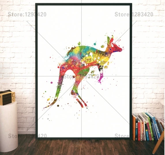 

Full Diamond Embroidery DIY 5D Diamond Painting Cross Stitch Watercolor animals kangaroo Crystal Diamond Sets room decoration