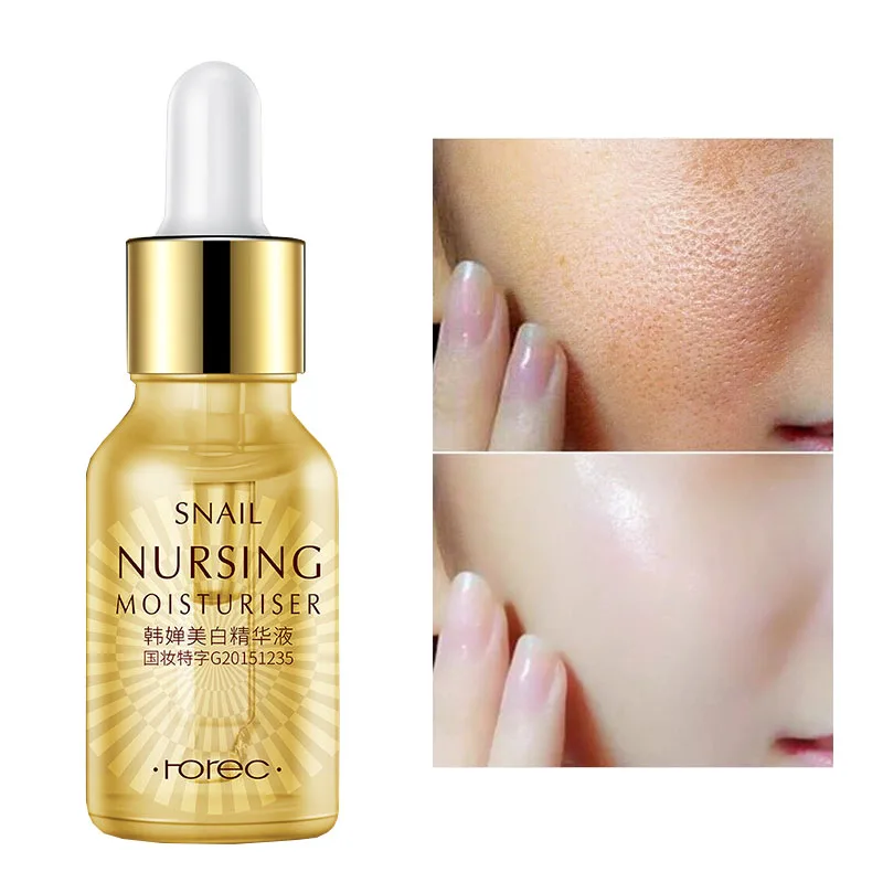 

Whitening Face Serum 15ML Hyaluronic Acid Snail Essence Anti-Wrinkle Skin Care Acne Anti Aging Pore Minimizer Facial Serums P