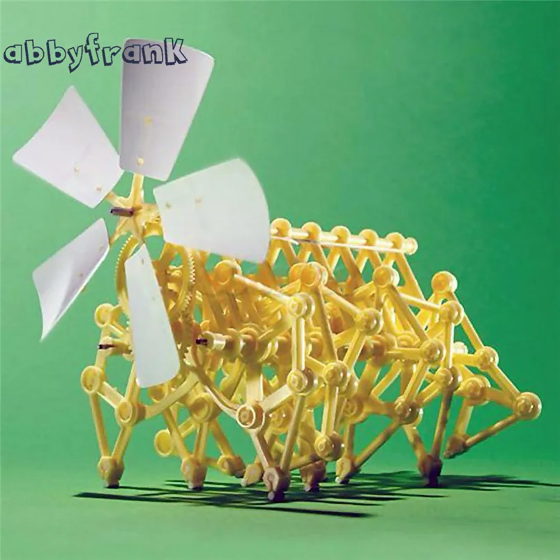 

Mini Strandbeest DIY Robot Windmill Wind Power Beast Walk DIY Assembly Models Robot Windmolen Science Puzzle Toys For Children