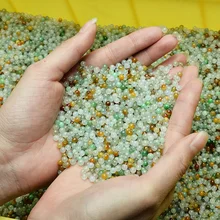 100 шт натуральные товары нефритовые DIY бисер вроссыпь оптом тканые трехцветные круглые бусины 3,5 мм-4 мм