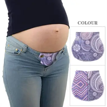 

Strong Waistband Belt Adjustable Elastic Waist Extender Pants Button Buckle Easy Fit for Maternity Pregnancy Women