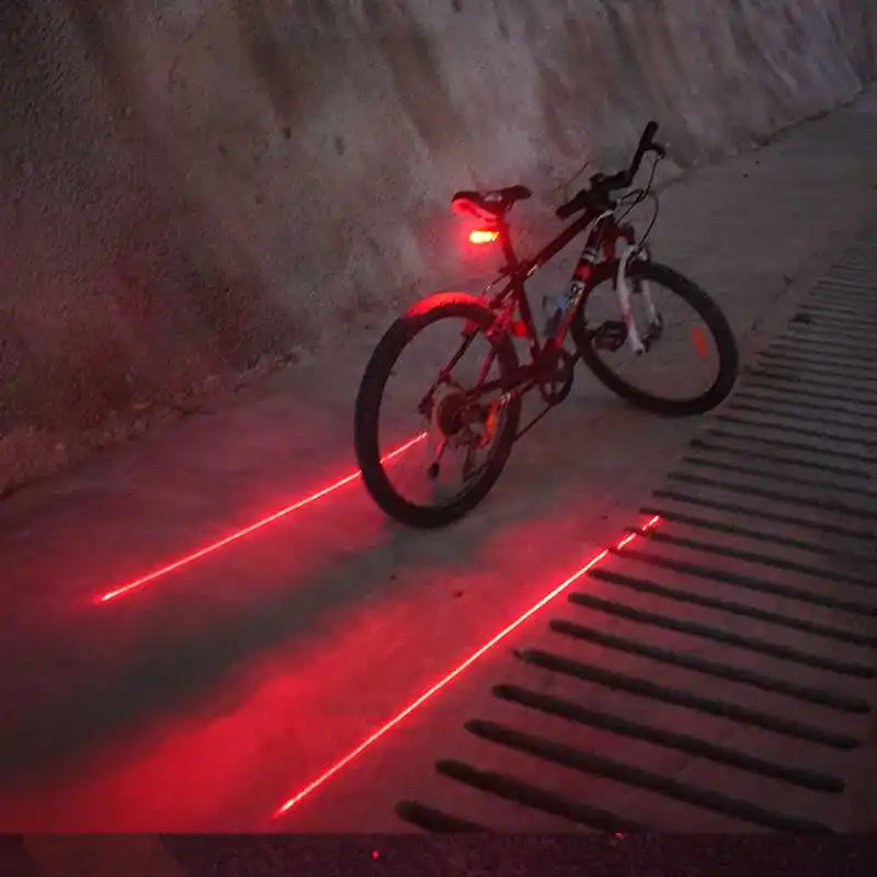 Велосипед Велоспорт светильник s Водонепроницаемый 5 светодиодный 2 лазеры 3 режима велосипед хвост светильник безопасности Предупреждение светильник велосипедная задняя фара для велосипеда, светильник задний фонарь - Цвет: TYPE 1