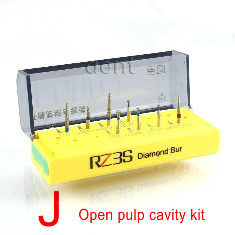 1 Set Dental Diamond Burs Open pulp cavity Diamond Bur Kit Dentist Clinic Dental Bur FG 1.6mmin