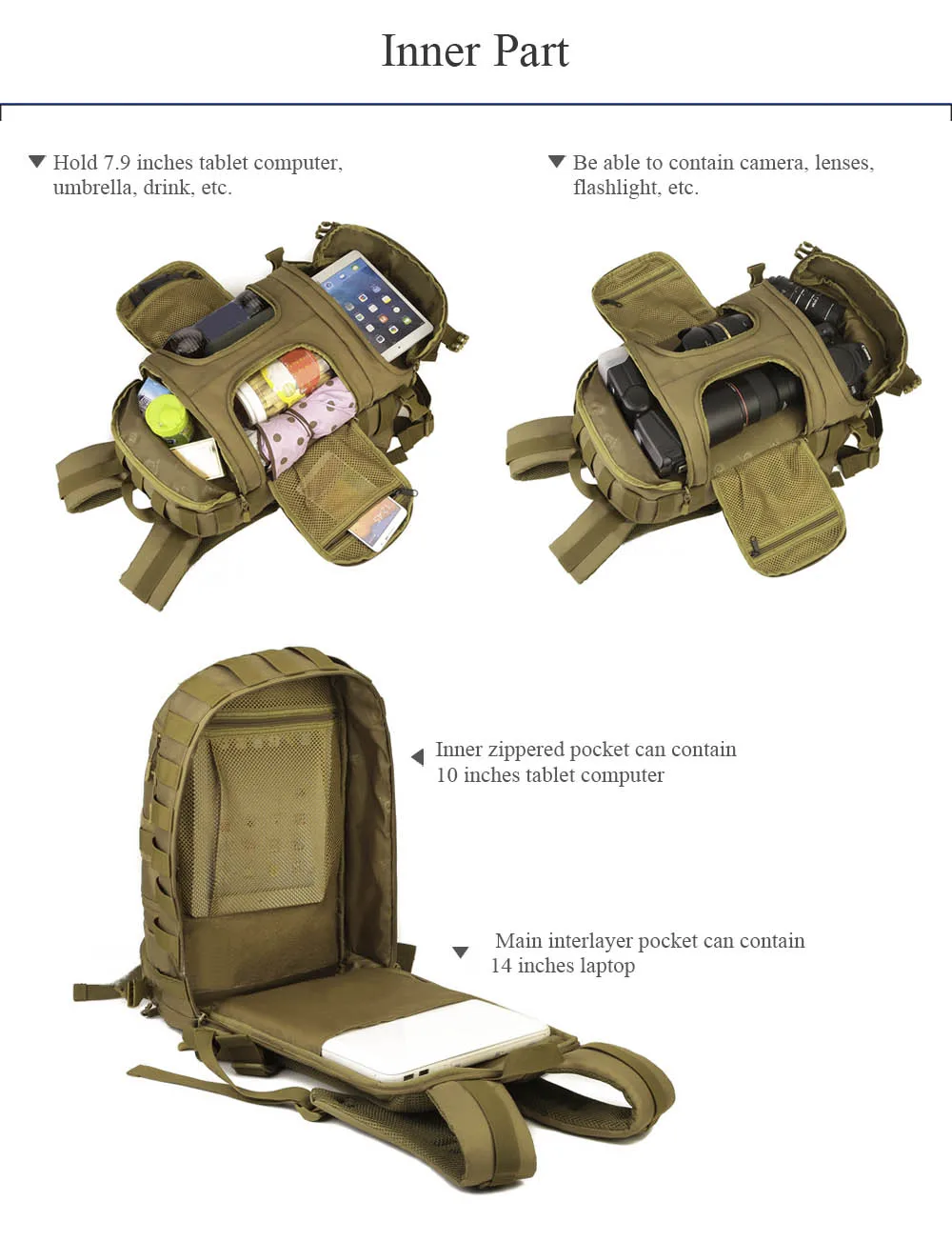  Outdoor Sport Military Tactical Climbing Mountaineering Backpack  (1)