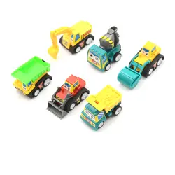 6 шт./компл. Симпатичные грузовик детская игрушка мини небольшой вытяните назад автомобиль игрушки Лучший Классический подарок для