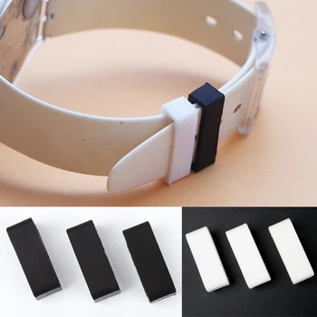 

2 Pcs/Set Silicone Retainer Buckle Holder Rubber Watchbands Retaining Hoop Replacement Watch Strap Clasp Locker