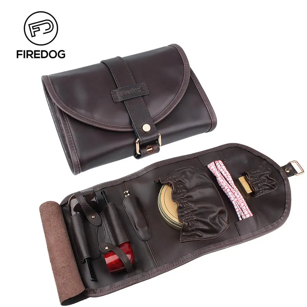 FIREDOG Tobacco Pipe Genuine Leather Accessories Smoking Pipe Bag for