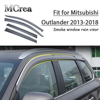 

MCrea 4pcs Car Smoke Window Sun Rain Visor Deflectors Guard For Mitsubishi Outlander 2013 2014 2015 2016 2017 2018 Accessories