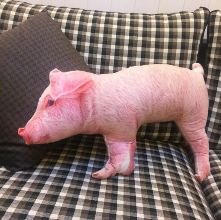 3D Pig Pattern Pillow Funny Cushion Animal Plush Toy Piggy Piglet Shaped Throw Pillow