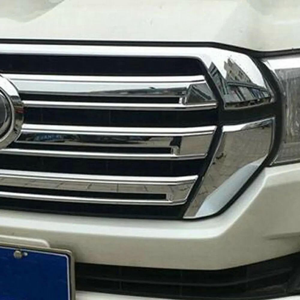 Для Toyota Land Cruiser- Хромированная передняя Центральная решетка бампера накладка