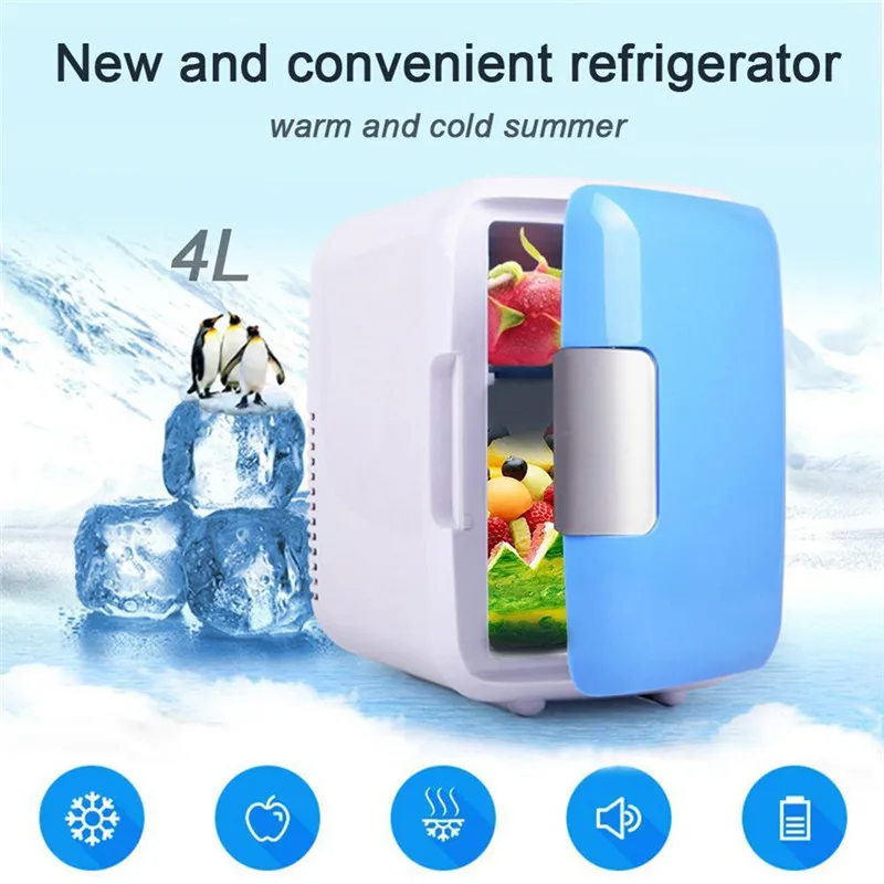 

4L Car Refrigerator Mini Electric Refrigeration Machine USB Freezer Safe Material Portable Fridge Car Home Dual Use