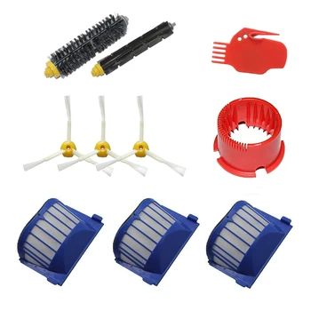 

10pcs AeroVac Blue Filters side Bristle Brushes Flexible Brushes Cleaning for iRobot Roomba 600 610 620 625 630 650 660 Series