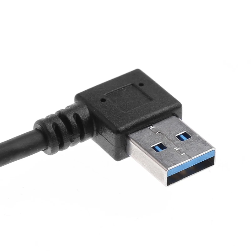 USB 3,0 тип A левый/правый угол 90 градусов папа-прямой Женский Кабель-адаптер удлинитель