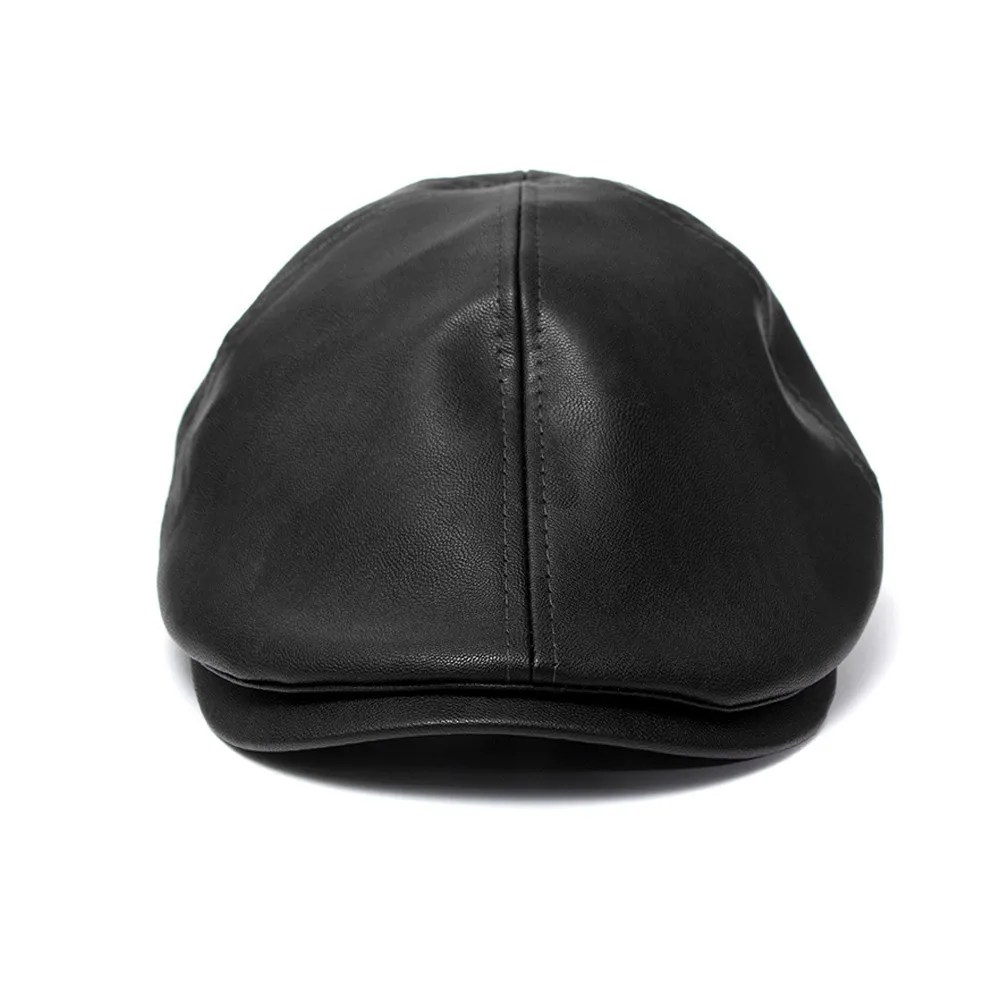 PU козырек для мужчин и женщин винтажные кожаные береты кепки берет таксиста в стиле Гэтсби, плоская шляпа газетчик солнцезащитный casquette viseras para mujer