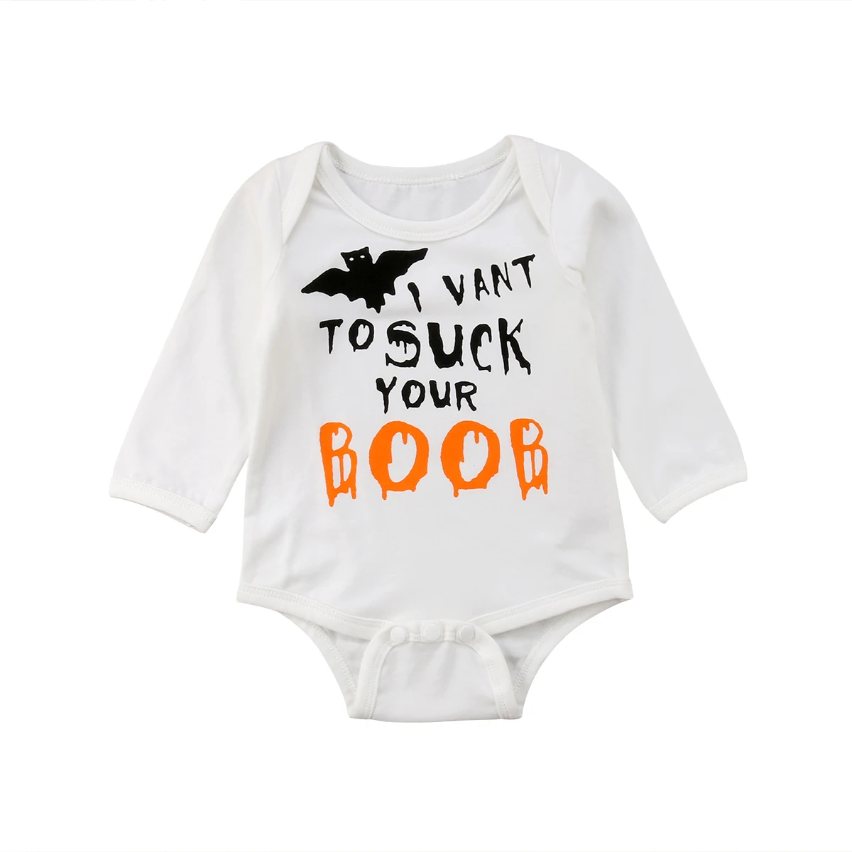 Halloween Novelty Fashion Newborn Infant Baby Girls Boys Bodysuits Long Sleeve Cartoon Print
