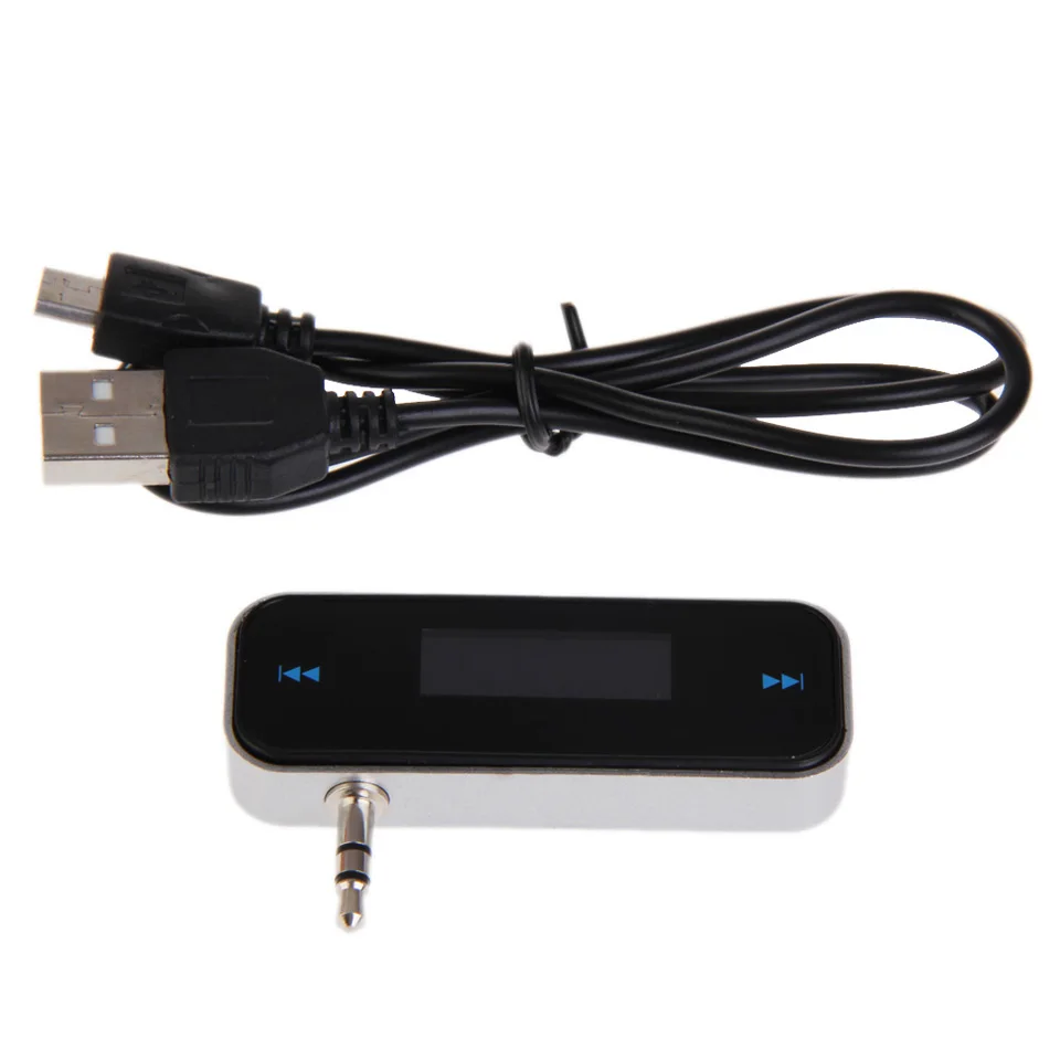 Mini Portable 3.5mm Jack FM Transmitter Module Rechargeable Built-in Battery FM modulators car-styling