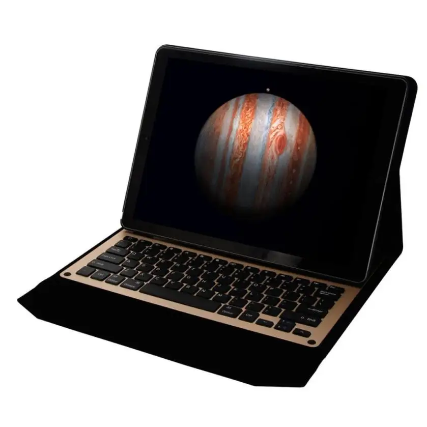 

Factory price 1pc For iPad Air 2 9.7inch Ultra Aluminum Bluetooth Keyboard with Leather Case Cover J02T