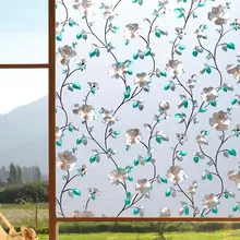 3D Жасмин Пятнистый, статический цепляются стекло наклейки матовая пленка для стекол Главная фольга самоклеящиеся декоративные 40/45/50/60/75/80*200 см