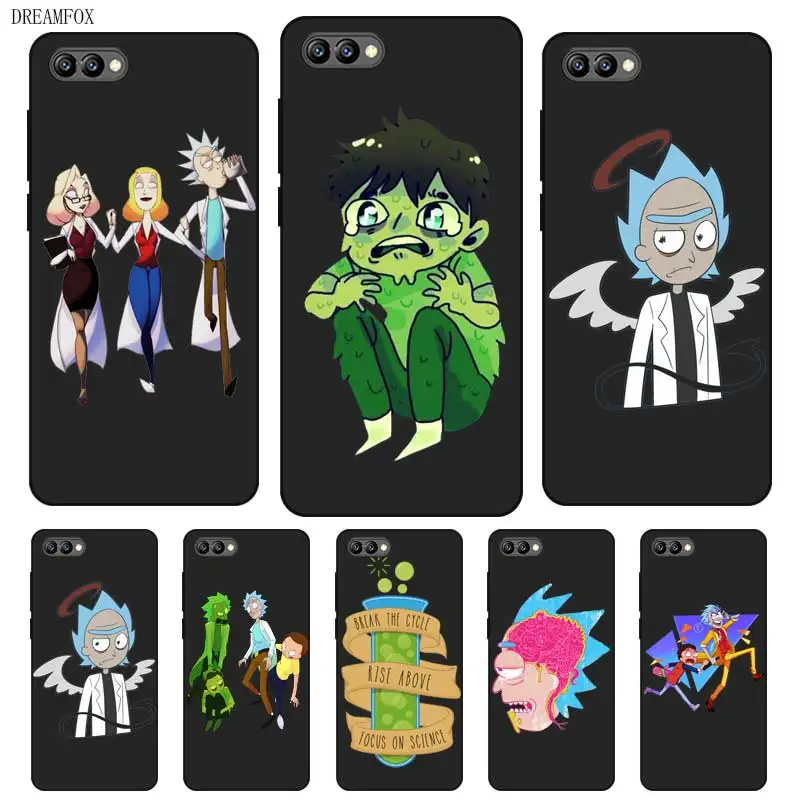 

P186 Rick And Morty Unique Black Silicone Case Cover For Huawei Honor 6A 6C 6X 7A 7C 7S 7X 8 Lite Pro