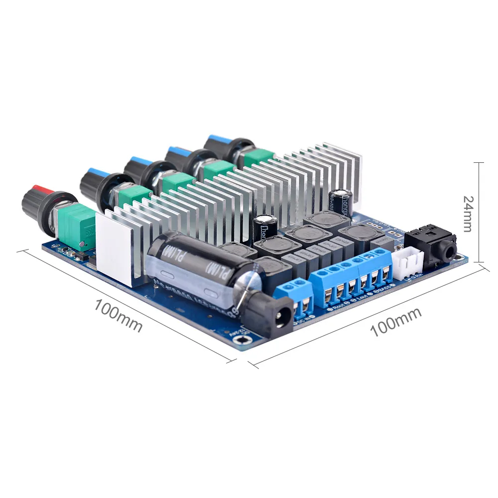 AIYIMA Собранный HIFI Цифровой усилитель мощности TPA3116D2 2,1 высокомощная плата 12-24 В сабвуфер бас-плата