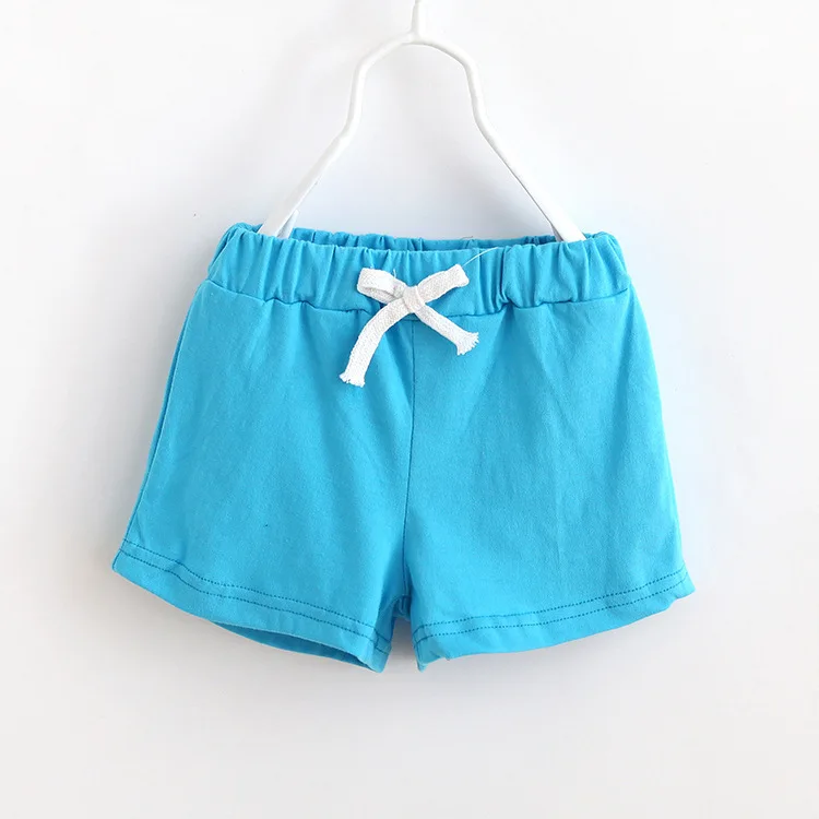 V-TREE шорты для девочек летние шорты для мальчиков хлопковые детские шорты детские пляжные шорты одежда для малышей одежда брюки - Цвет: sky blue