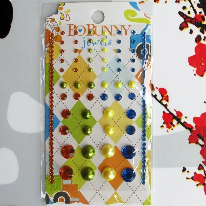 10 Sheet Mixed Color Gem Stickers Self adhesive Rhinestones Pearls For