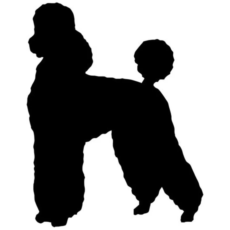 

12*9.5CM Poodle Dog Car Styling Decoration Stickers Lovely Classic Electric Motorcycle Car Accessories C6-0031