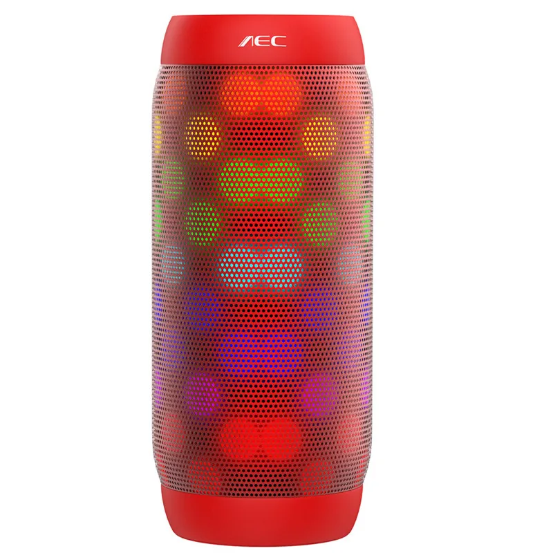 AEC BQ615 Pro Водонепроницаемый портативный Bluetooth динамик NFC BQ-615 pro беспроводной Мини Бас-колонки мигающие огни микро FM радио - Цвет: BQ615 pro red
