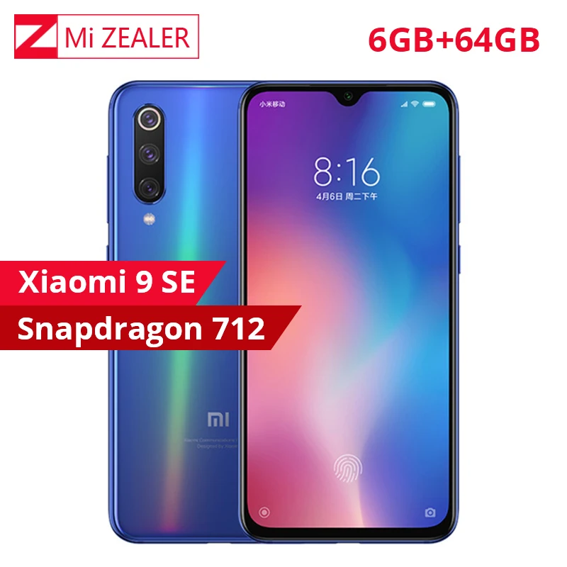 Оригинальный Xiaomi Mi 9 SE мобильный телефон 5 97 дюймов 6 ГБ оперативная память 64