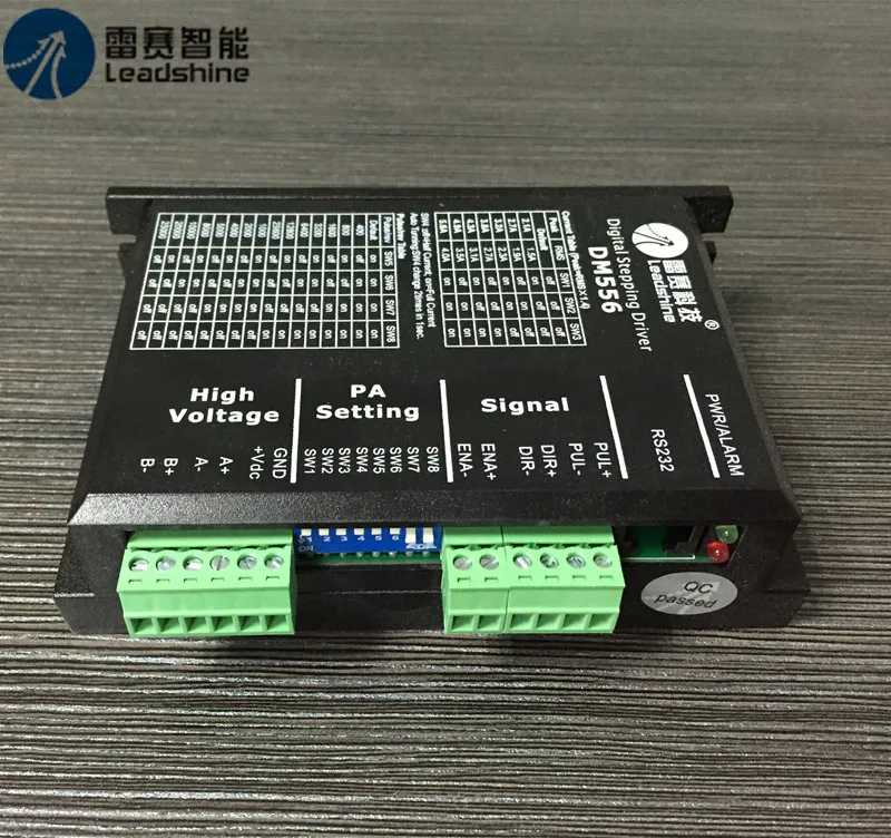 Free shipping New Leadshine DM556 2-phase Digital Stepper Drive work 36-60 VDC 2.1A to 5.6A for Associated products NEMA23 motor |