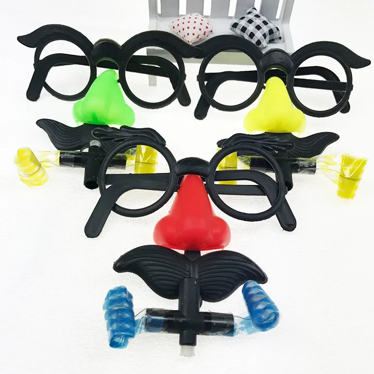 

wholesale cheer toy big nose beard moustache glasses blowing dragon whistle mask glasses