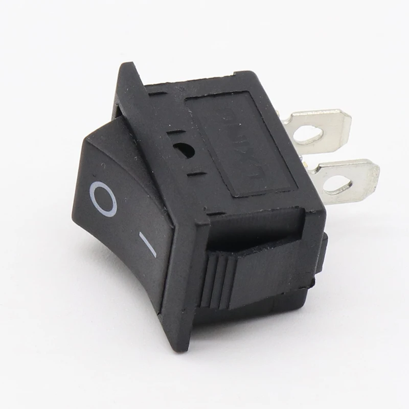 5 шт./лот, черный кнопочный мини-переключатель 6A-10A, 110 В, 250 В, 2-контактный кнопочный переключатель включения/выключения 21 мм* 15 мм с водонепроницаемой крышкой, черный
