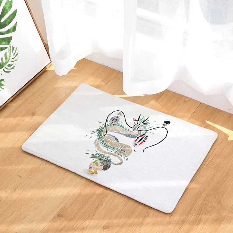 Entrance Anti-Slip Door Mat Cartoon Totoro Wolf Dragon Carpets Bedroom Rugs Decorative Stair Mats Home Crafts Entrance Anti-Slip Door Mat Cartoon Totoro Wolf Dragon Carpets Bedroom Rugs Decorative Stair Mats Home Crafts