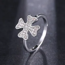 هونغهونغ باجو فام الكلاسيكية شعبية خواتم للنساء عالية الجودة زركون النبات الزهور خواتم للسيدات مجوهرات الأزياء(China)