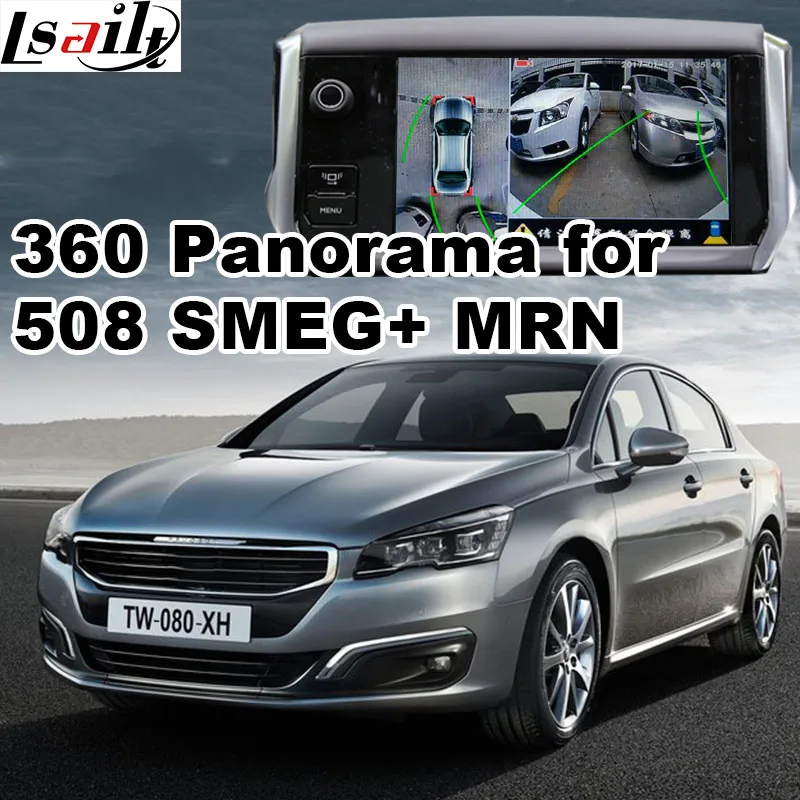 

360 panorama & rear view interface for Peugeot 208 308 408 508 2008 with MRN & SMEG+ system LVDS RGB signal input cast screen