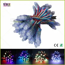 50 шт/каждый блок DC5V DC12V WS2811 RGB IC светодиодный пиксельный модульный 12 мм цифровой Full Цвет автономные адресные провода Строка Водонепроницаемый IP65