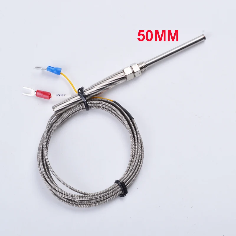 K-type thermocouple probe 50 to1200degrees Celsius flexible cable 300mm long TK
