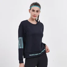 Осенний спортивный свитер Тренажерный зал Бег Йога Топы женские с длинным рукавом буквы фитнес тренировки пуловеры спортивная йога одежда