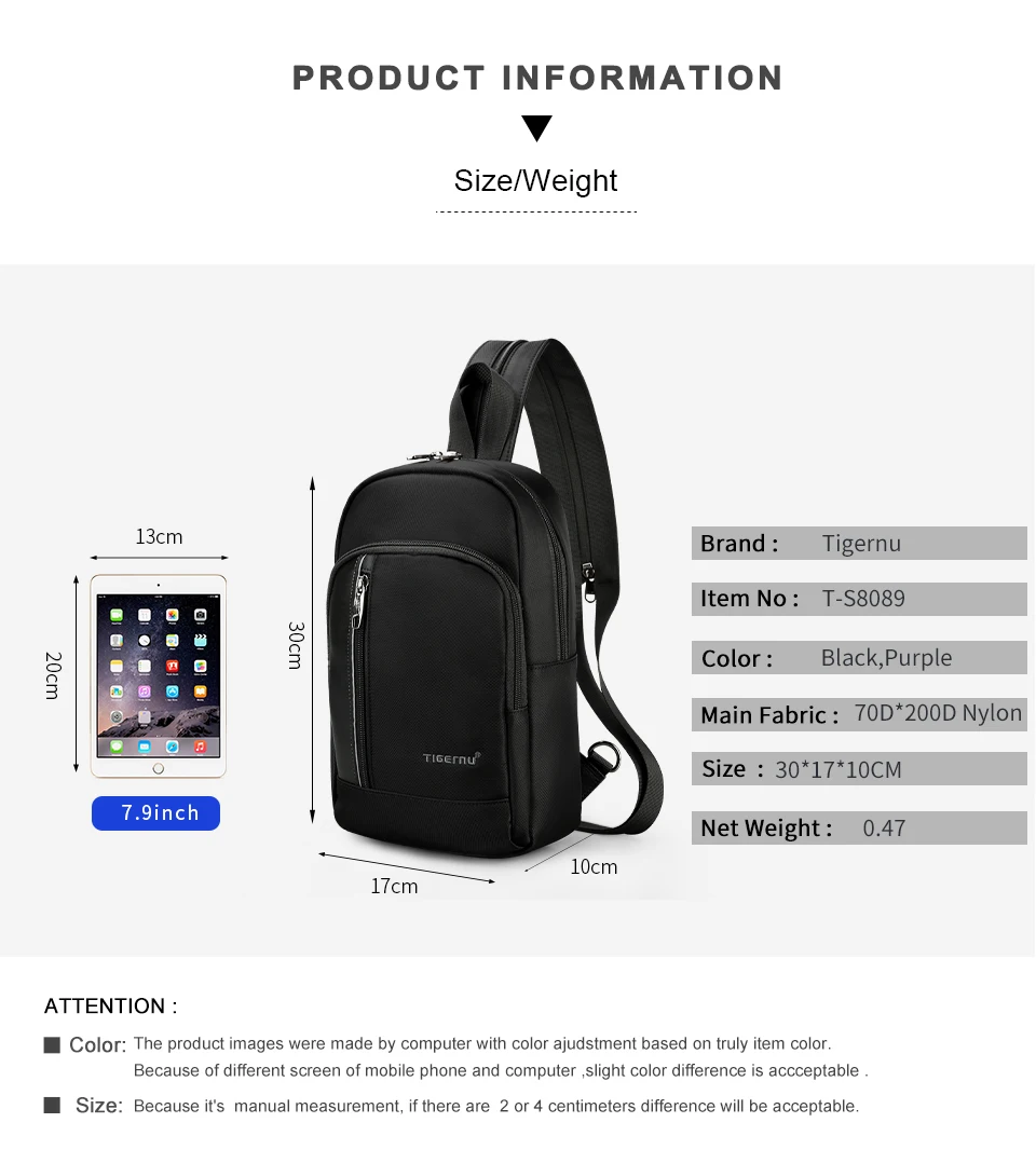 Tigernu Сумка Набор непромокаемый рюкзак для мужчин с USB Chargoing наушников сумки через плечо для женщин 2019 сумка на плечо для подростков