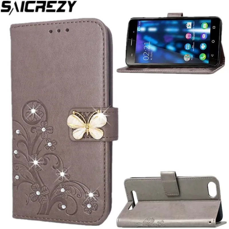 

Leather Phone Case For BQ Strike 5020 Diamond Wallet Flip Cover For Bq5020 Cash Cards Holder Stand Power 5059 Selfie 5050 5070