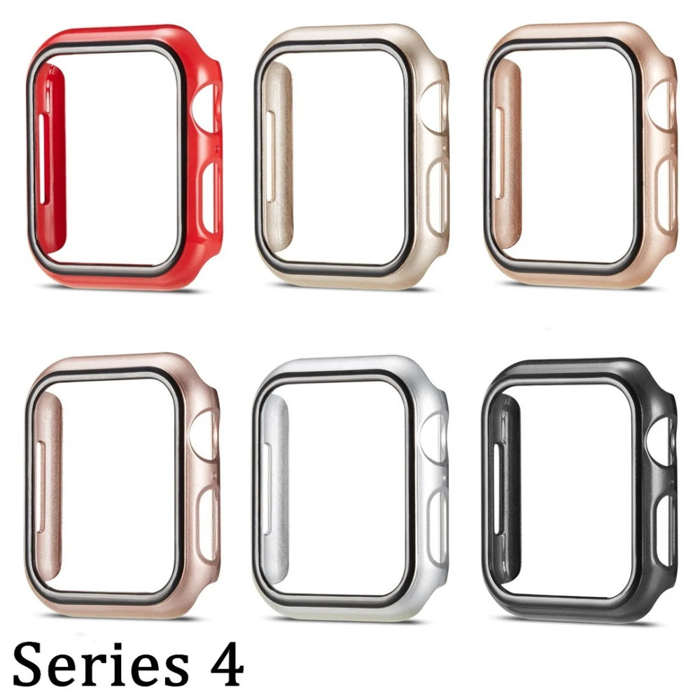 

PC Case For Apple Watch iWatch Series 4 Cover Frame Full Protection 40mm 44mm 44/40 mm Strap Band Accessories Bumper Shell