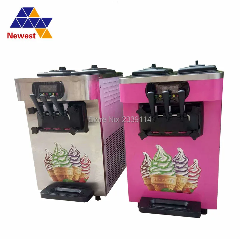 Free shipping stainless steel 110/220V 3 flavors table top Soft Ice