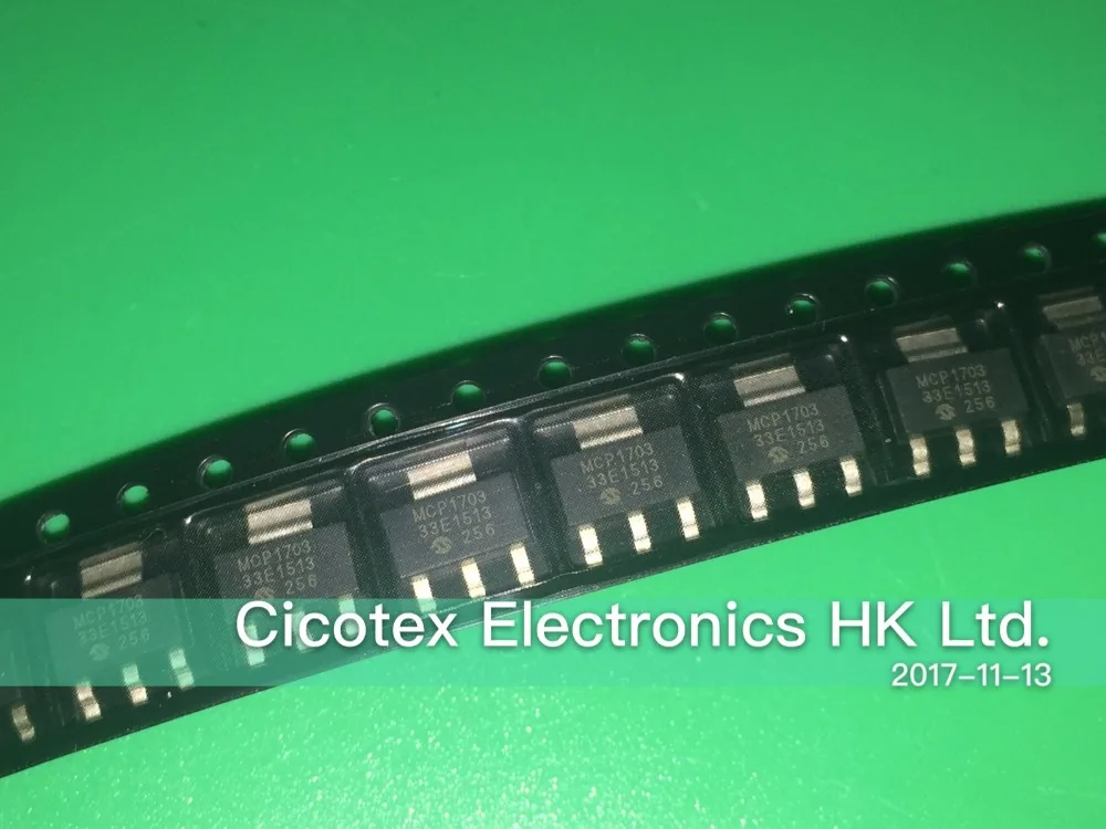 

10pcs/lot MCP1703T-3302E/DB IC REG LIN 3.3V 250MA SOT223-3 MCP1703-3302E/DB MCP170333E MCP1703 33E