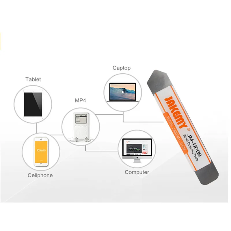Горячая Распродажа JAKEMY JM-OP08 Профессиональный ЖК-экран разборки ремонт Нержавеющая сталь монтировку инструмент для ремонта Iphone/Ipod/iPad/Samsung