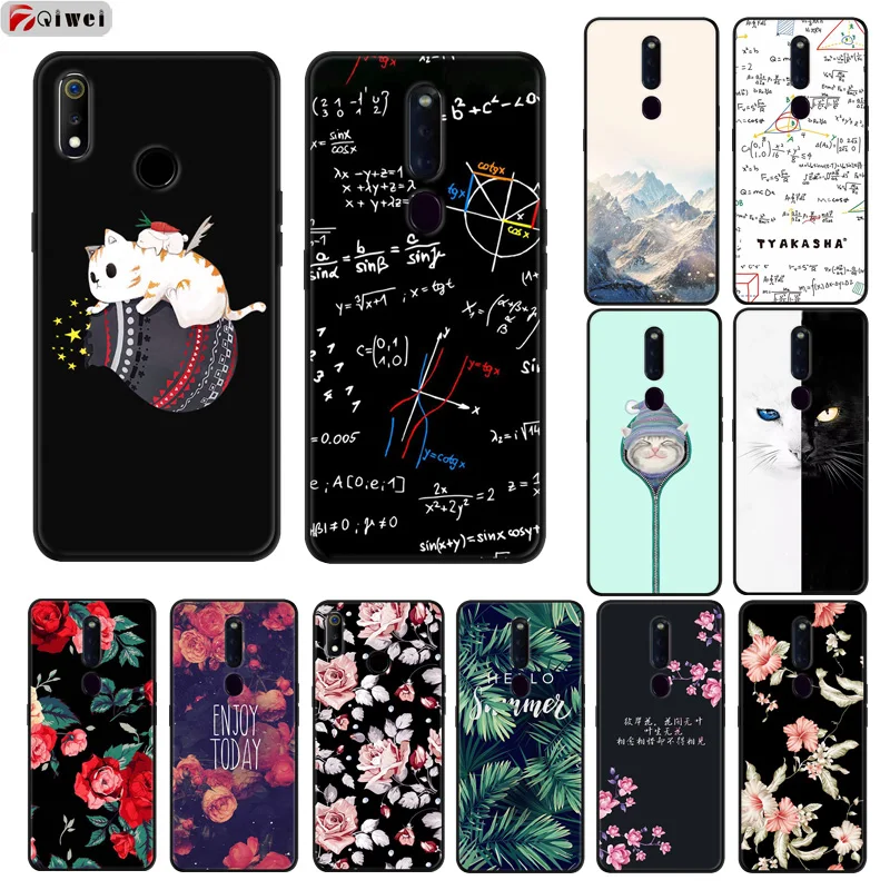 

For Oppo F11 Pro Case Silicone TPU Painting Back Black Bumper Soft Phone Cases For Oppo F11 Pro Cover Coque For Oppo F11Pro Case