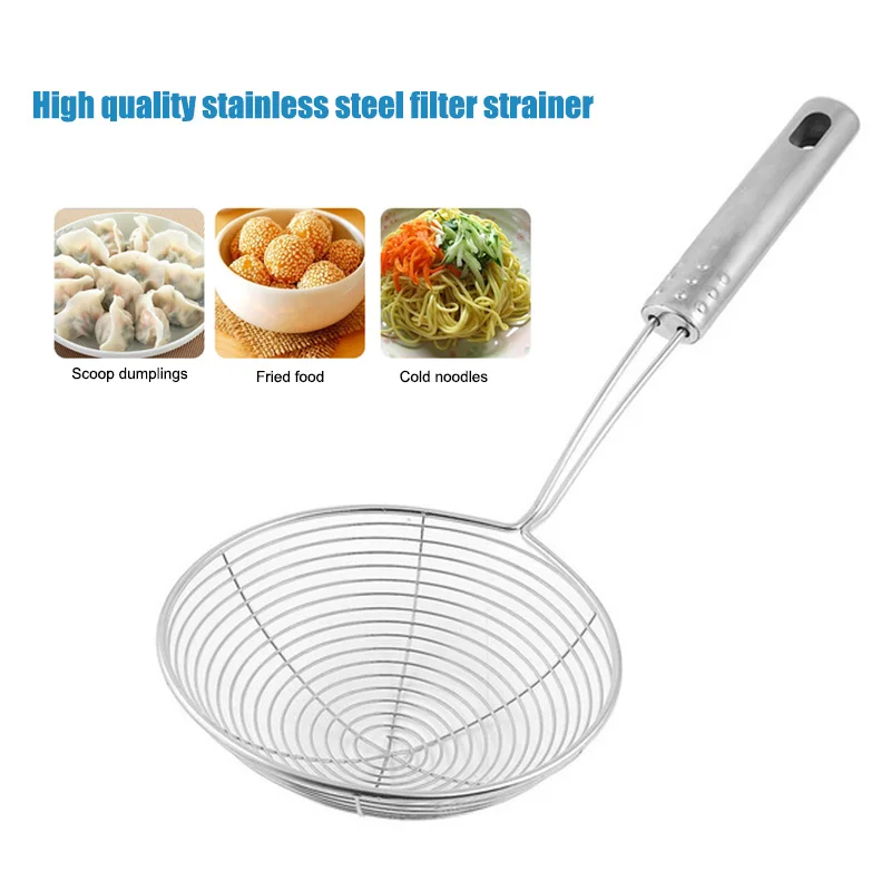 Kitchen Stainless Steel Mesh Strainer Colander Cookware Oil Strainer