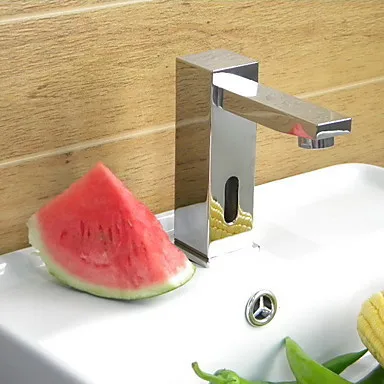 

Square shape single cold bathroom automatic sink faucet water tap 8126